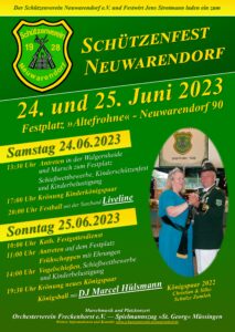 Plakat Schützenfest Neuwarendorf 2023